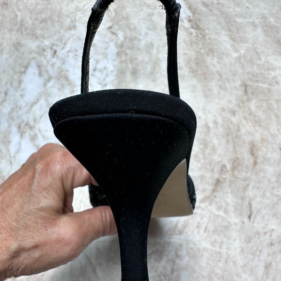 Vintage? CAPARROS beaded Black Size 9B slingbacks. - Picture 3 of 9